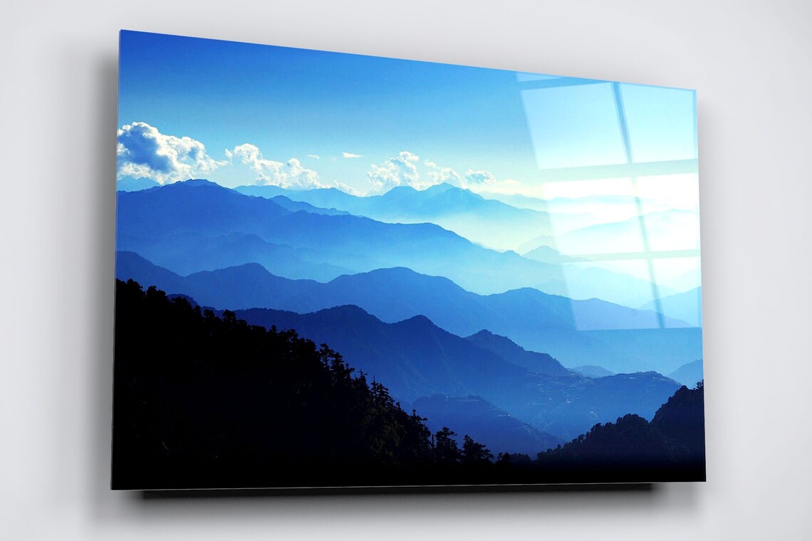 Blue Ridge Mountains Acrylic Glass Print Tempered Glass Wall Art 100% Made in Australia Ready to Hang