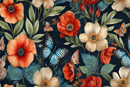 Flowers & Butterflies Featuring Home Decor Premium Quality Poster Print Choose Your Sizes