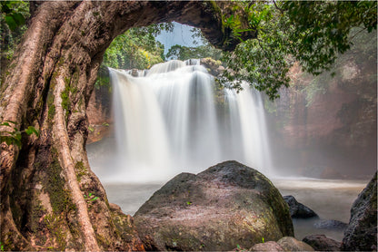 Amazing Water Fall with Rocks Home Decor Premium Quality Poster Print Choose Your Sizes