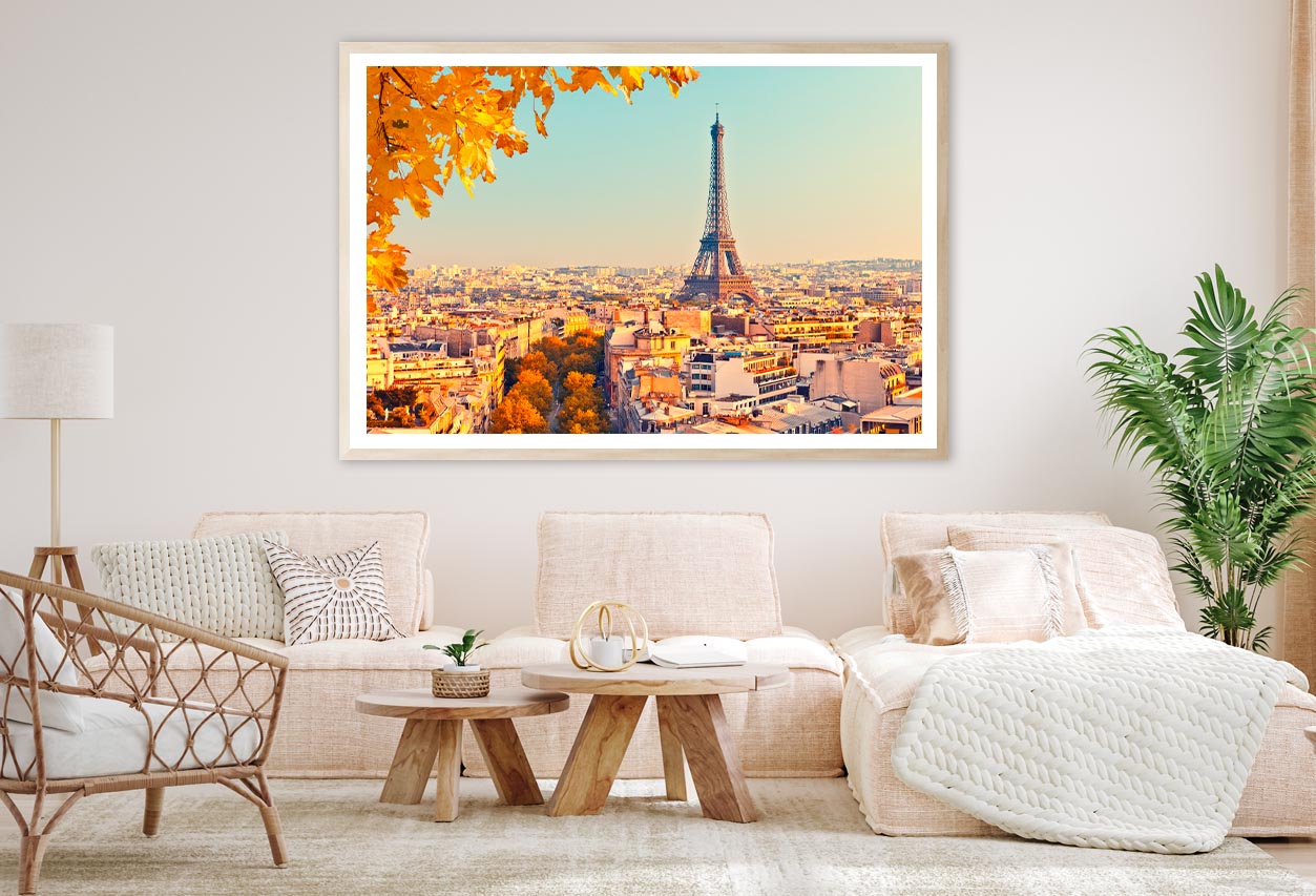 Eiffel Tower At Sunset, Paris, France Home Decor Premium Quality Poster Print Choose Your Sizes