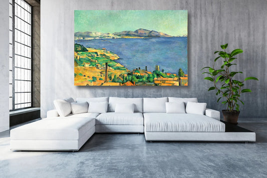 Paul Cezanne, The Sea At L'Estaque UV Direct Aluminum Print Australian Made Quality