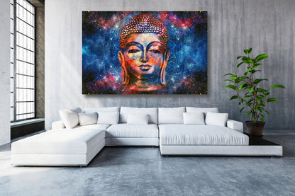 Colorful Buddha Acrylic Glass Print Tempered Glass Wall Art 100% Made in Australia Ready to Hang