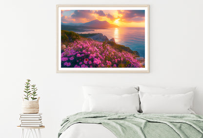 Beach, Flowers, Sky in Italy Home Decor Premium Quality Poster Print Choose Your Sizes