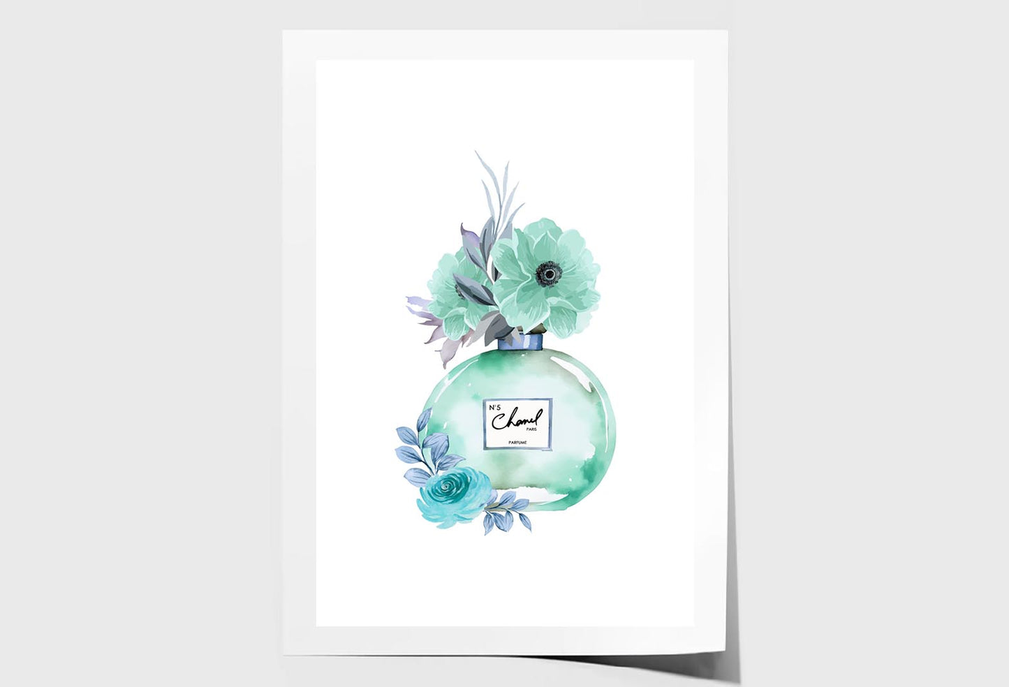 Light Green Perfume Wall Art Limited Edition High Quality Print Unframed Roll Canvas None