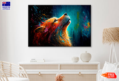 Multicolor Fox Painting Limited Edition High Quality Print