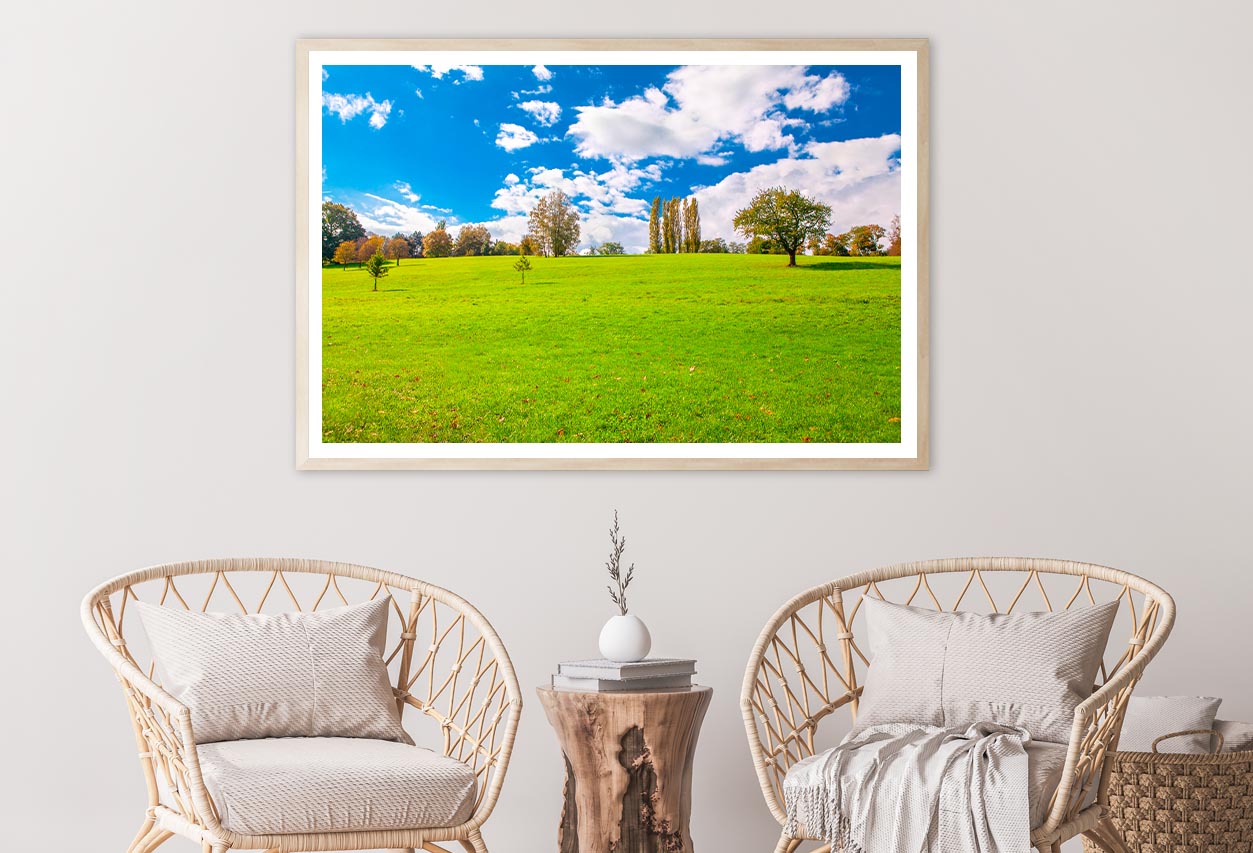 Green Field and Blue Sky Home Decor Premium Quality Poster Print Choose Your Sizes