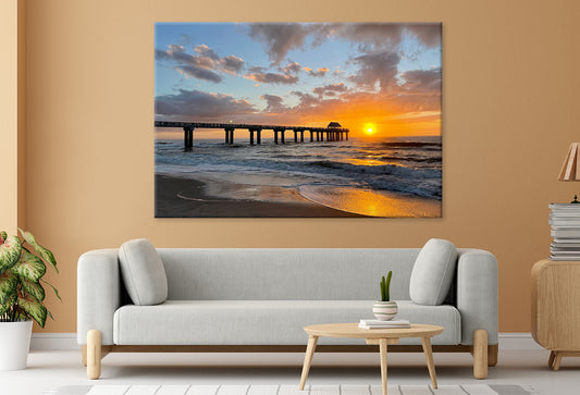 Sunrise at Surfside Beach Wall Art Decor 100% Australian Made