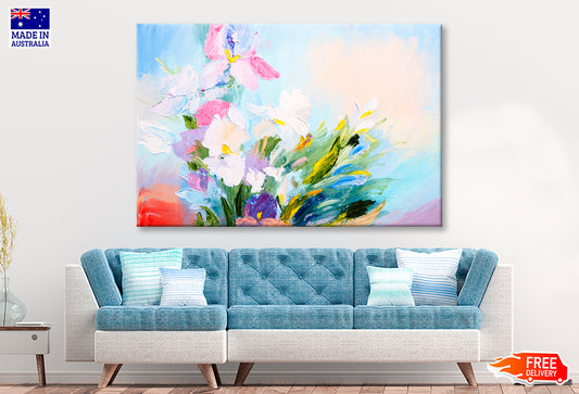 Abstract Bouquet Of Spring Flowers Oil Painting Limited Edition High Quality Print