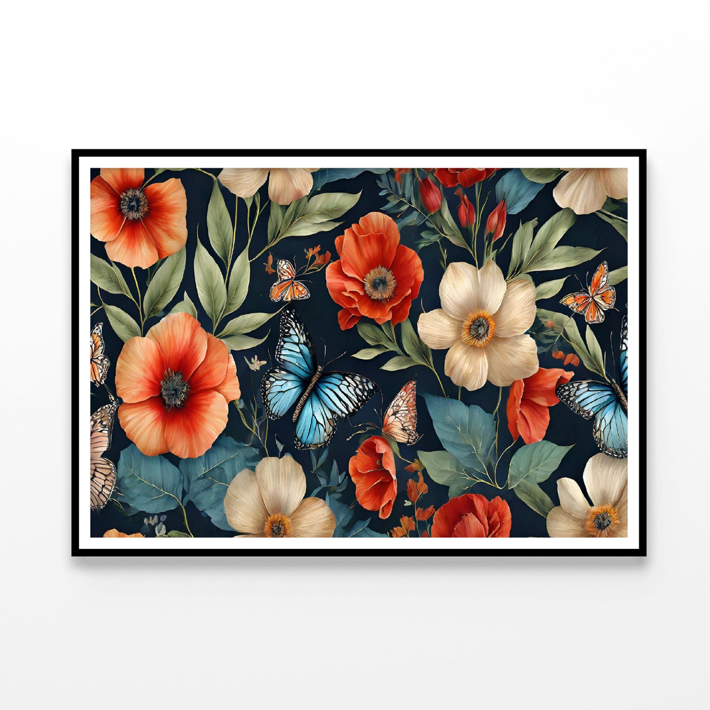 Flowers & Butterflies Featuring Home Decor Premium Quality Poster Print Choose Your Sizes