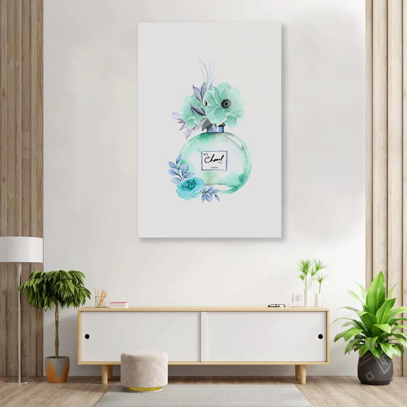 Light Green Perfume 3D Design Acrylic Glass Print Tempered Glass Wall Art 100% Made in Australia Ready to Hang