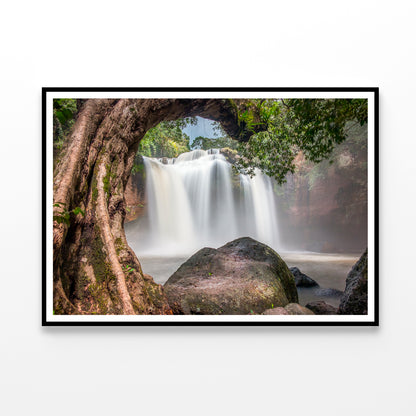 Amazing Water Fall with Rocks Home Decor Premium Quality Poster Print Choose Your Sizes