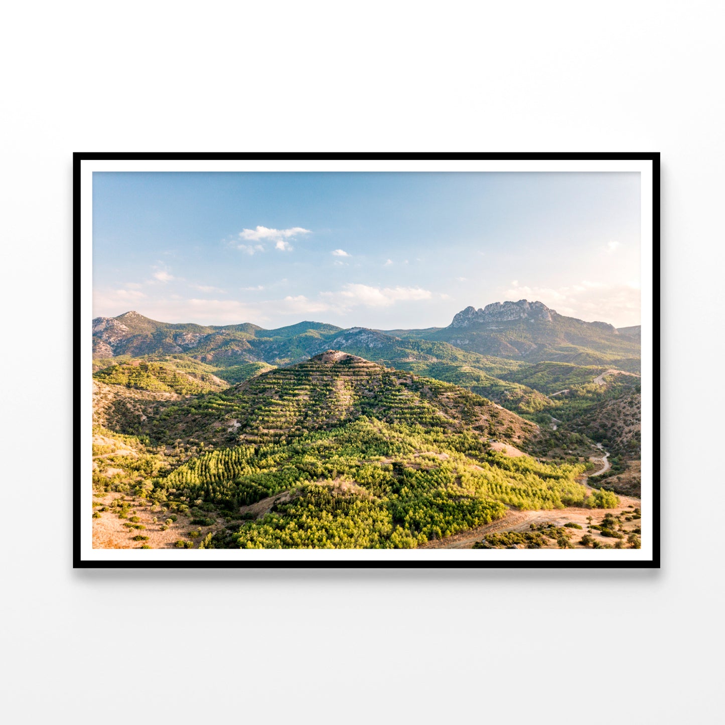 Hills and Trees under a Cloudy Sky in Cyprus Home Decor Premium Quality Poster Print Choose Your Sizes