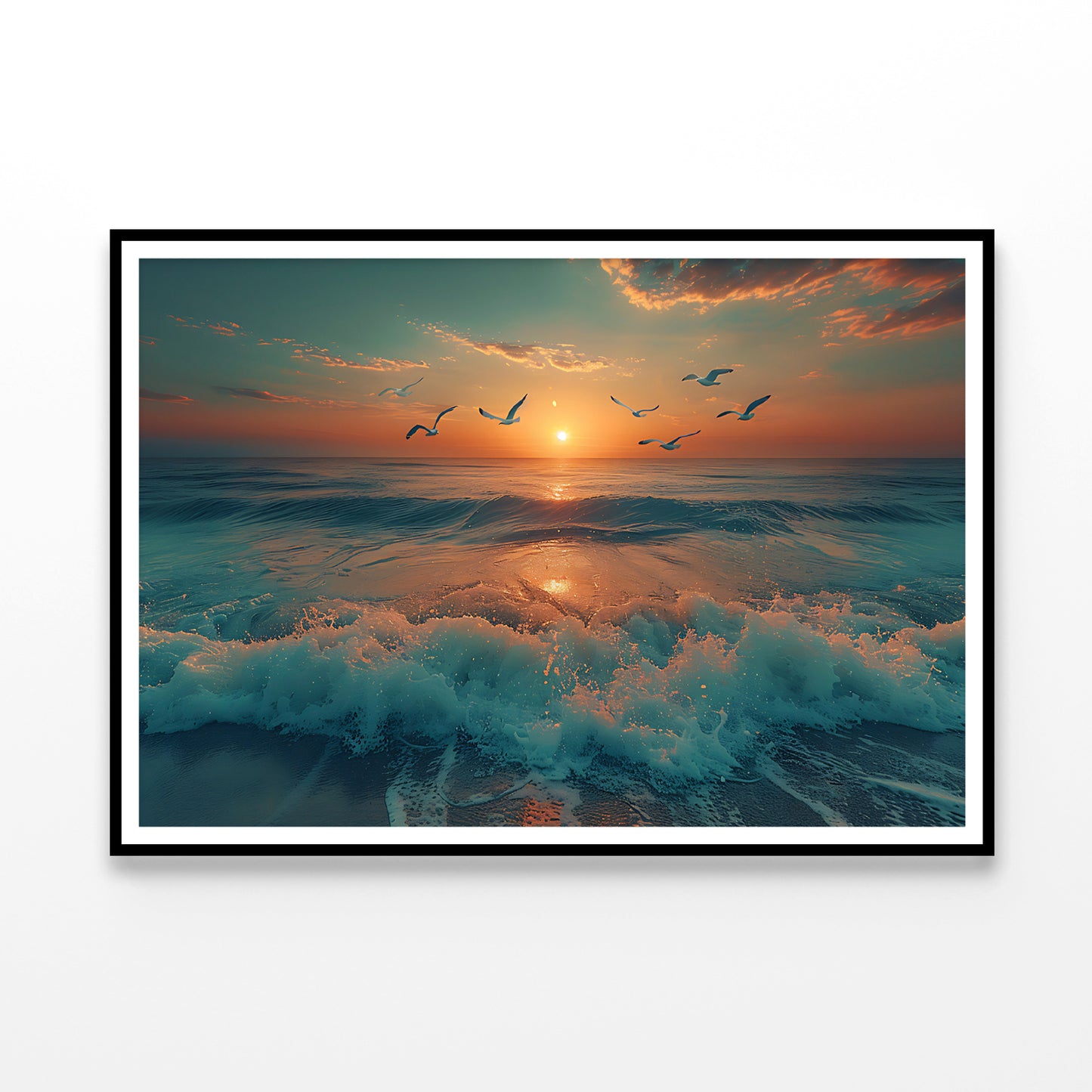 Sunset on the Beach View Home Decor Premium Quality Poster Print Choose Your Sizes