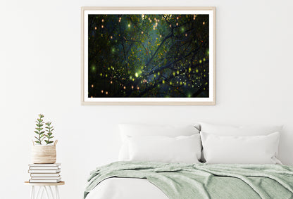 Group of Fireflies on Tree Branch Home Decor Premium Quality Poster Print Choose Your Sizes