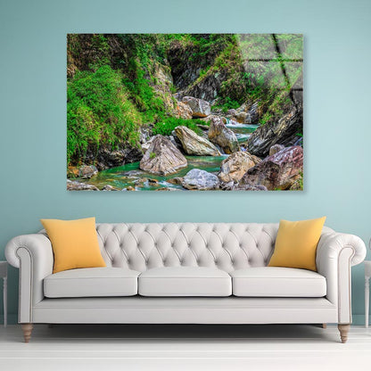 River Canyon in Taroko National Park Hualien Taiwan Acrylic Glass Print Tempered Glass Wall Art 100% Made in Australia Ready to Hang