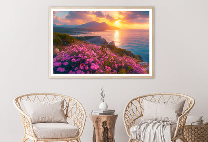 Beach, Flowers, Sky in Italy Home Decor Premium Quality Poster Print Choose Your Sizes