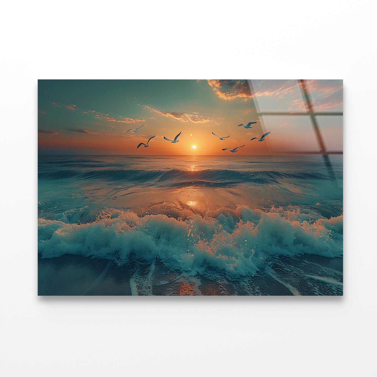 Sunset on the Beach View Acrylic Glass Print Tempered Glass Wall Art 100% Made in Australia Ready to Hang