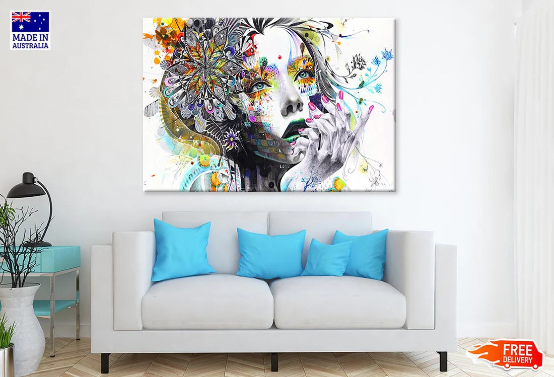 Fashion Girl Digital Art 90x60cm Print 100% Australian Made