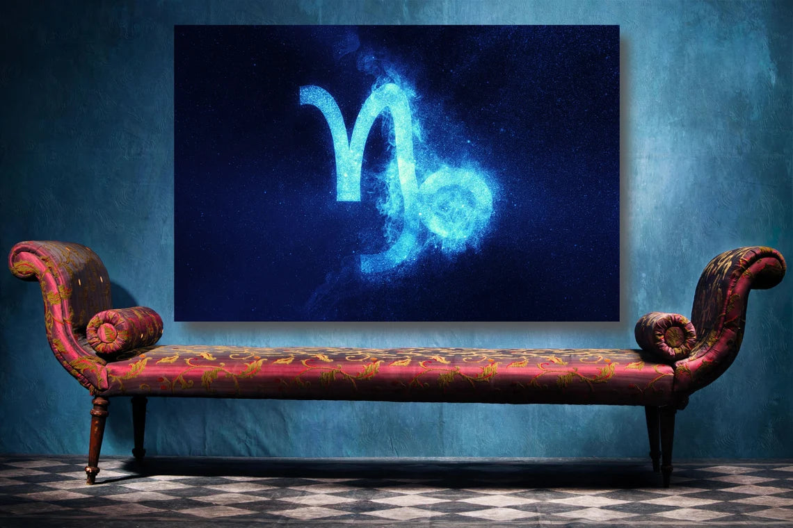 Capricorn Zodiac Wall Art UV Direct Aluminum Print Australian Made Quality