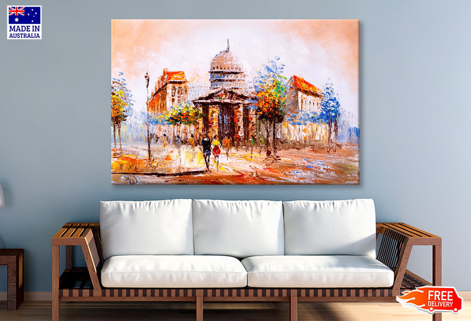 Street View of Paris Oil Painting Wall Art Limited Edition High Quality Print