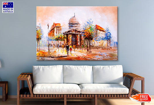 Street View of Paris Oil Painting Wall Art Limited Edition High Quality Print