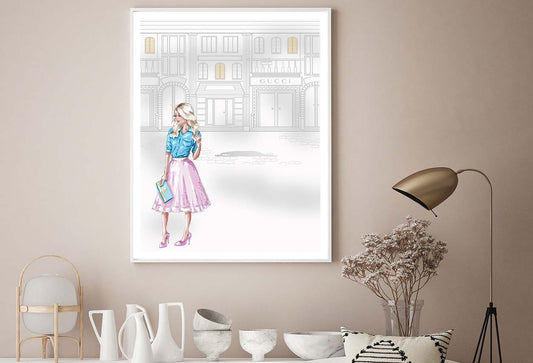 Stylish Woman with Fashion Store Design Home Decor Premium Quality Poster Print Choose Your Sizes