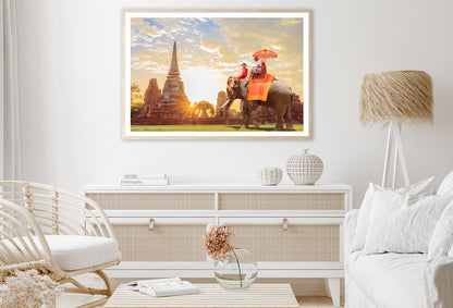 Elephant Tour Of the Ancient City in Sunrise Home Decor Premium Quality Poster Print Choose Your Sizes