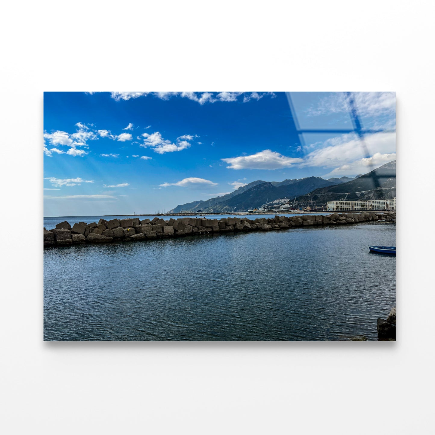 Beautiful Coast of Salerno Italy Acrylic Glass Print Tempered Glass Wall Art 100% Made in Australia Ready to Hang