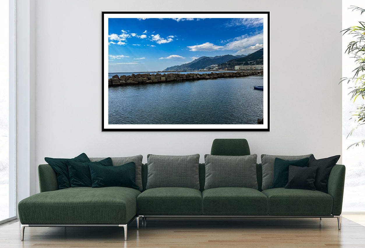 Beautiful Coast of Salerno Italy Home Decor Premium Quality Poster Print Choose Your Sizes