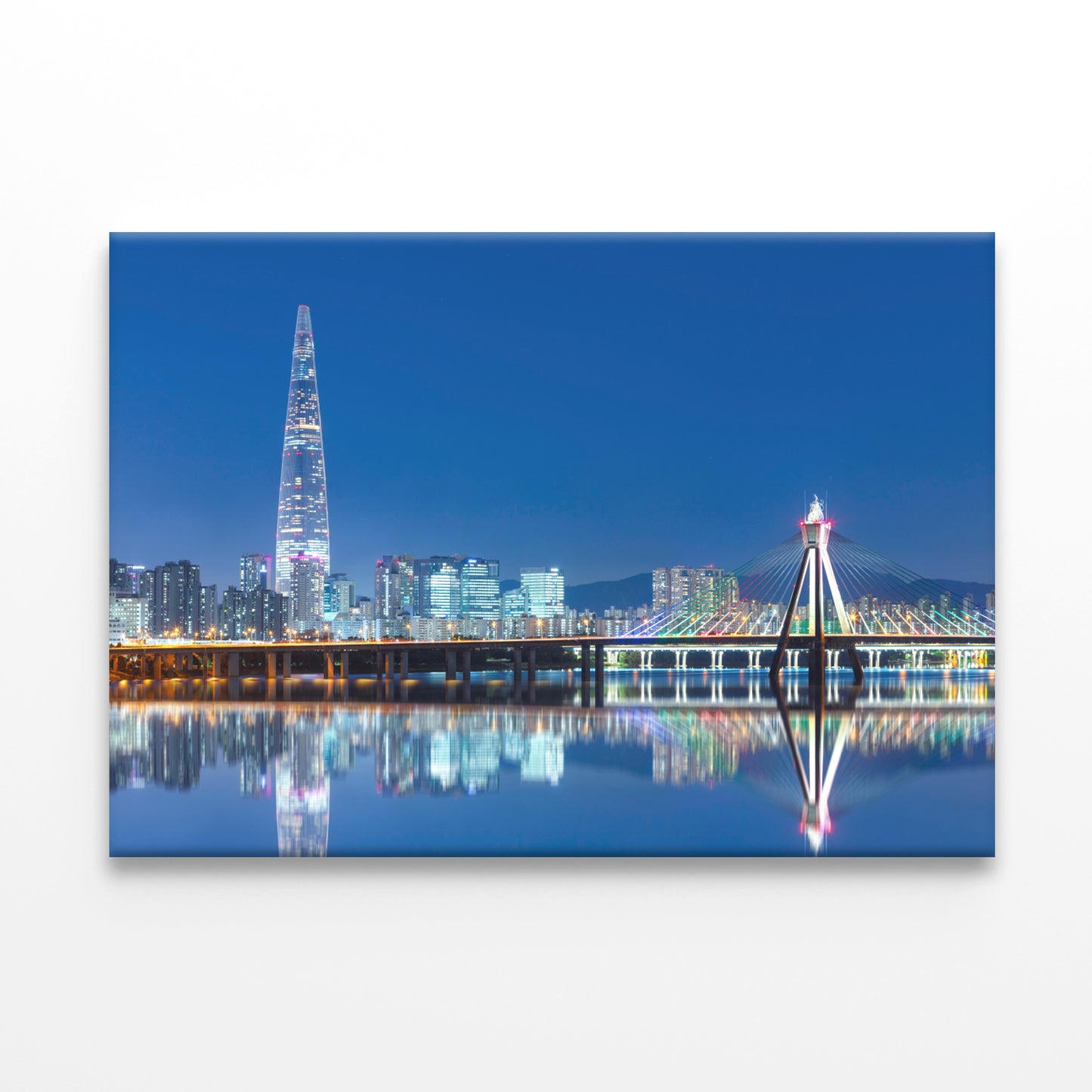 Seoul City at Twilight Han River Wall Art Decor 100% Australian Made