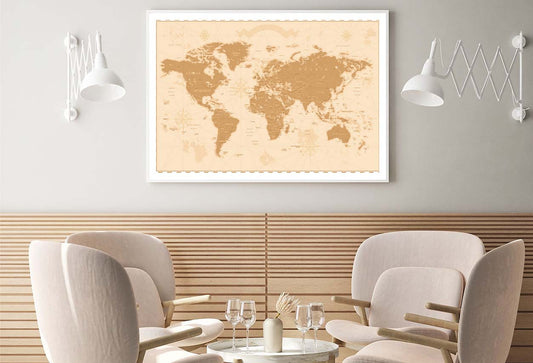 Old Vintage Retro World Map Home Decor Premium Quality Poster Print Choose Your Sizes