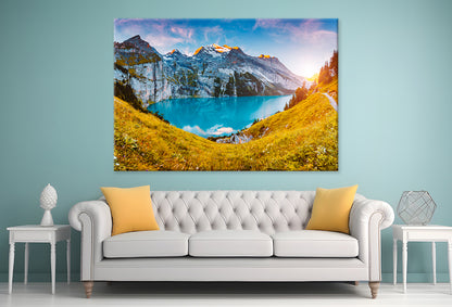 Lake Oeschinensee in Swiss Alps Wall Art Decor 100% Australian Made