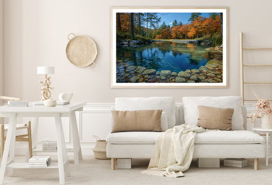 Autumn Trees Reflected In Water Home Decor Premium Quality Poster Print Choose Your Sizes