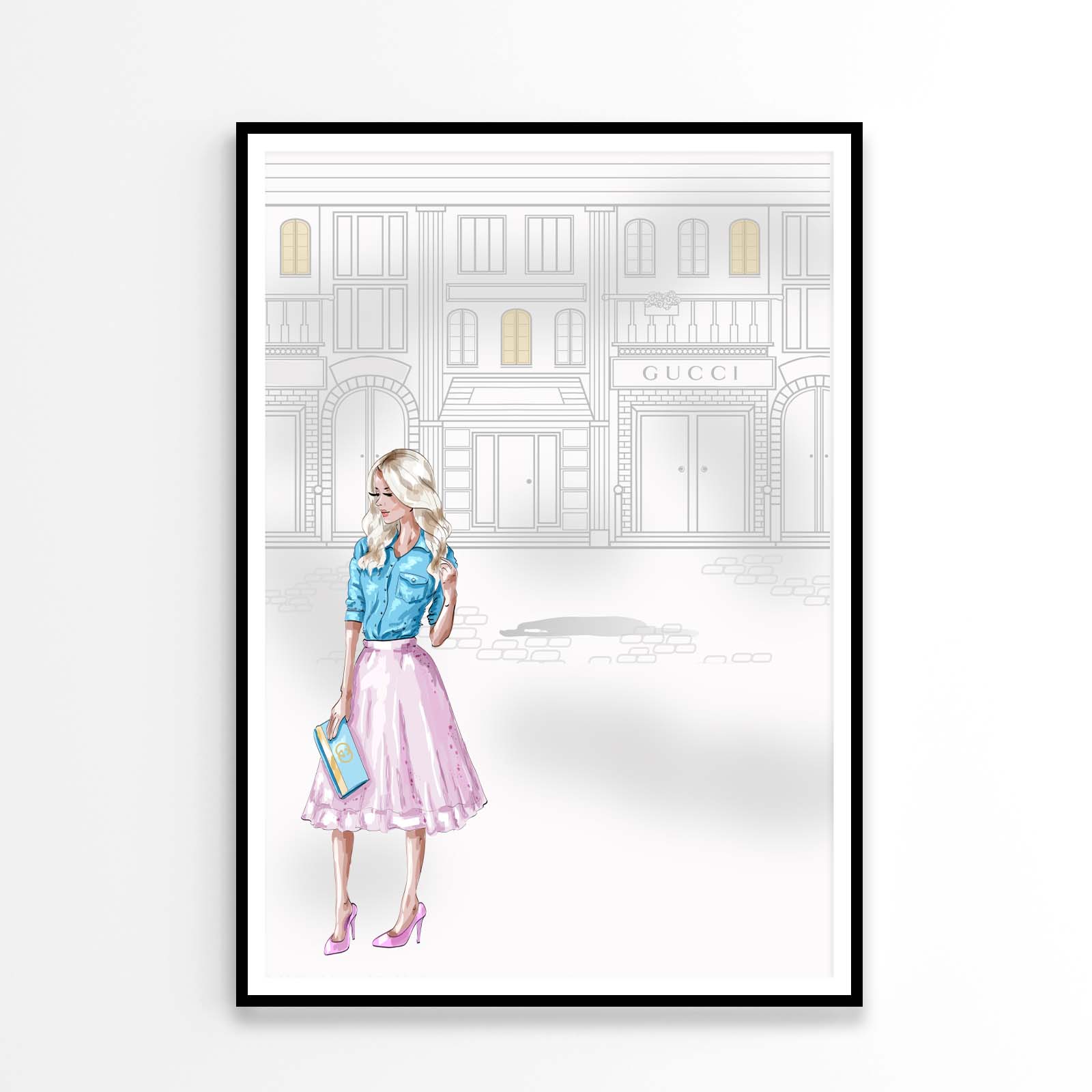 Stylish Woman with Fashion Store Design Home Decor Premium Quality Poster Print Choose Your Sizes