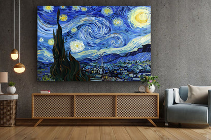 Van Gogh Starry Night UV Direct Aluminum Print Australian Made Quality