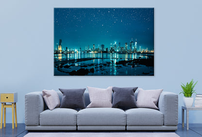 Mumbai City at Night  Wall Art Decor 100% Australian Made