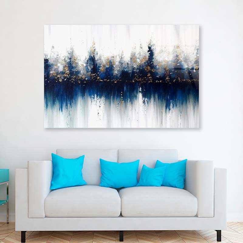 River Mountains Painting Acrylic Glass Print Tempered Glass Wall Art 100% Made in Australia Ready to Hang