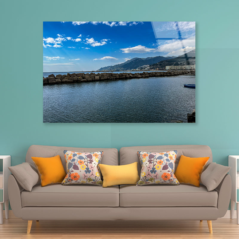 Beautiful Coast of Salerno Italy Acrylic Glass Print Tempered Glass Wall Art 100% Made in Australia Ready to Hang