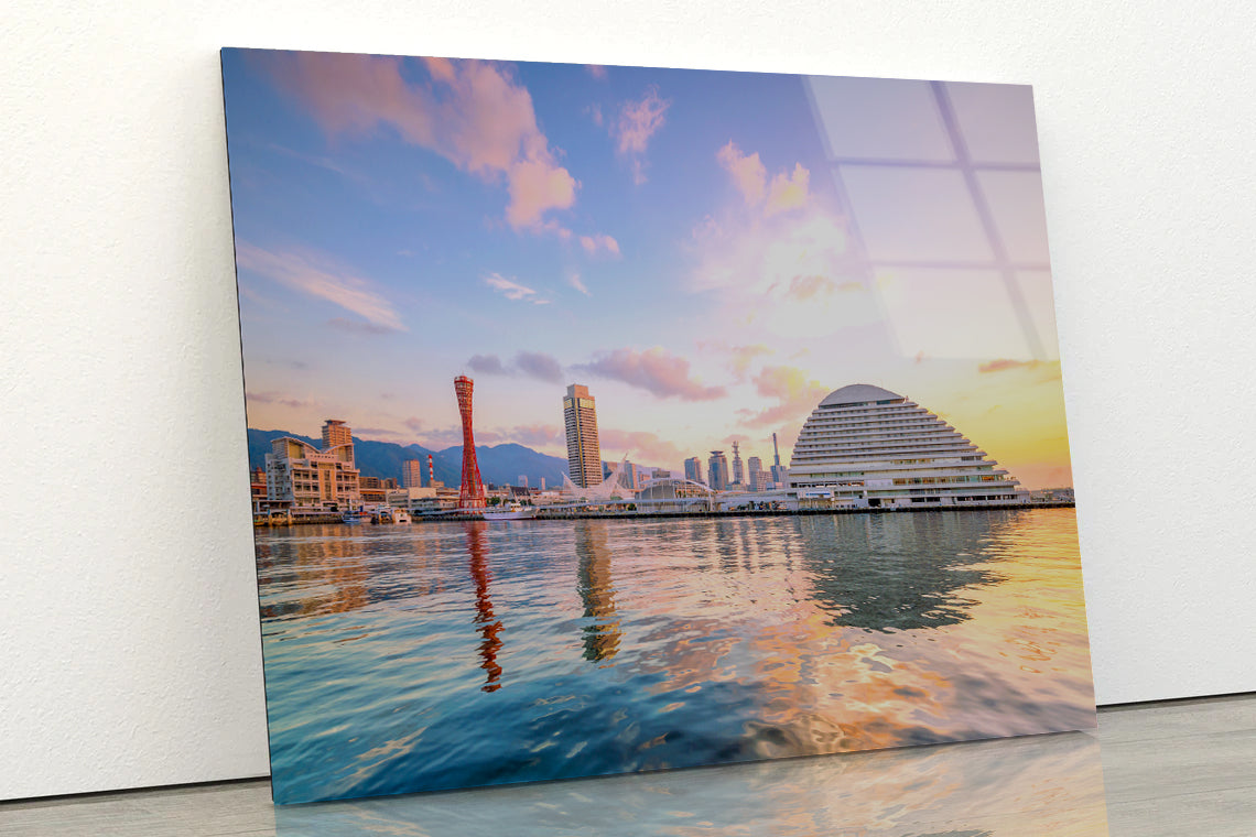 Kobe City in Morning with Sky Acrylic Glass Print Tempered Glass Wall Art 100% Made in Australia Ready to Hang