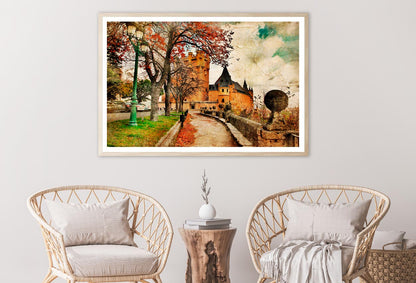 Fairy Alcazar Castle, Segovia, Spain, Picture in Painting Style Home Decor Premium Quality Poster Print Choose Your Sizes