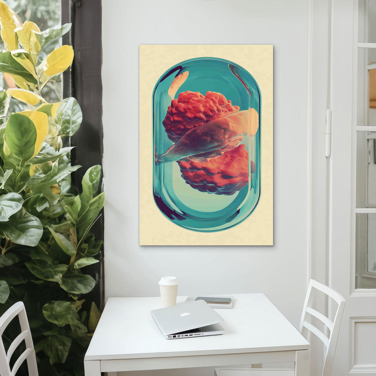 Future of Healing Surreal Anatomy in Glass 60x90cm Metal Print Ready to Hang