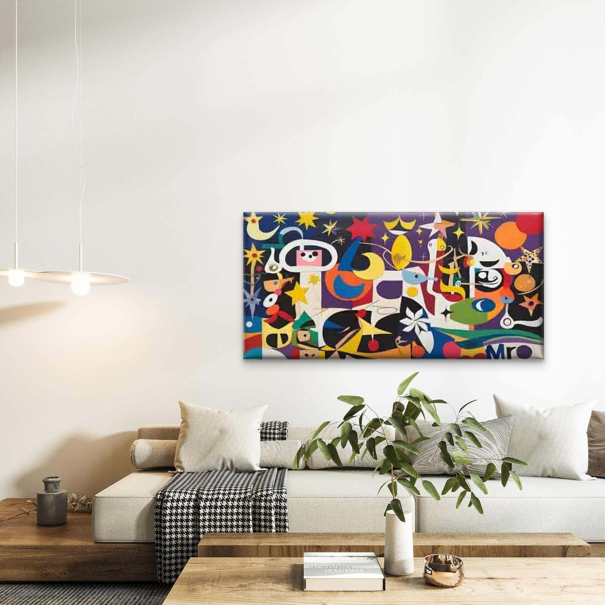 Multicolor Abstract Geometric Wall Art Canvas Office Home Room Framed 120x60cm
