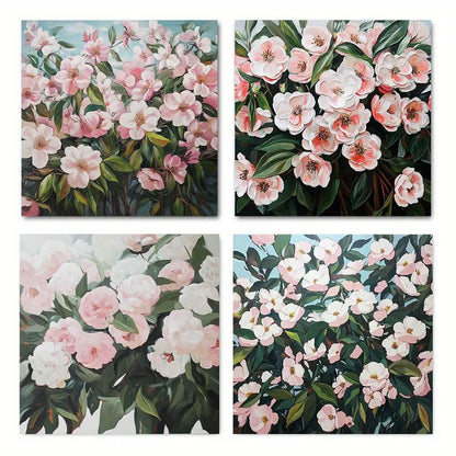 4pcs  Pink Camellias Theme PG  Wall Art Canvas Framed