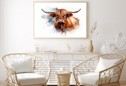 Highland Cow Face Abstract Home Decor Premium Quality Poster Print Choose Your Sizes