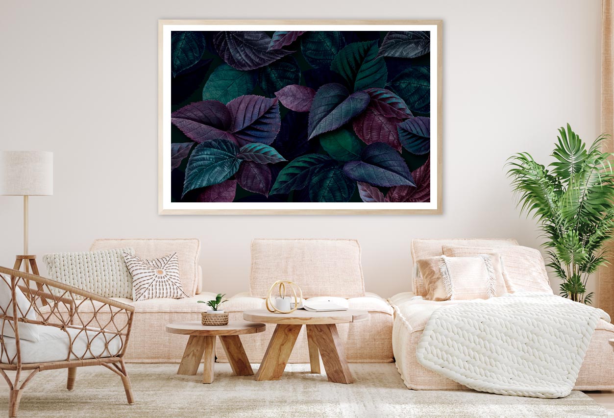 Bunch Of Leaves That Are Purple and Green Home Decor Premium Quality Poster Print Choose Your Sizes