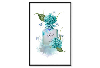 Ocean Blue Perfume Wall Art Limited Edition High Quality Print Canvas Box Framed Black