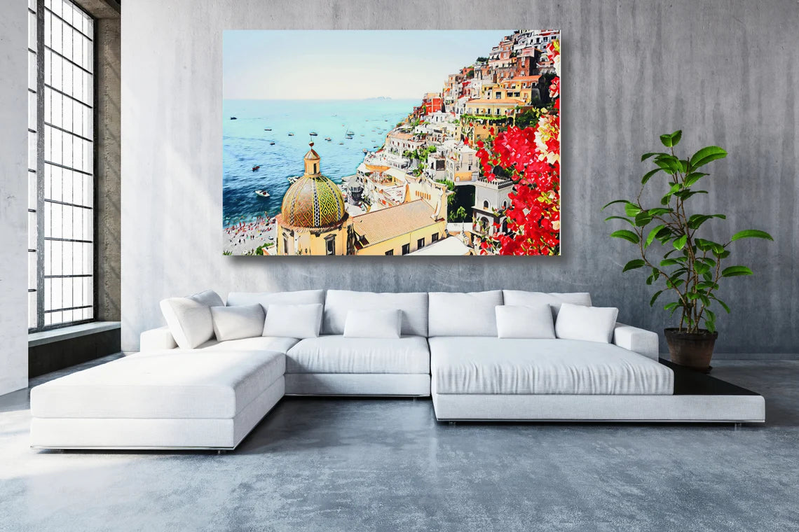 Positano Amalfi Coast Italy UV Direct Aluminum Print Australian Made Quality