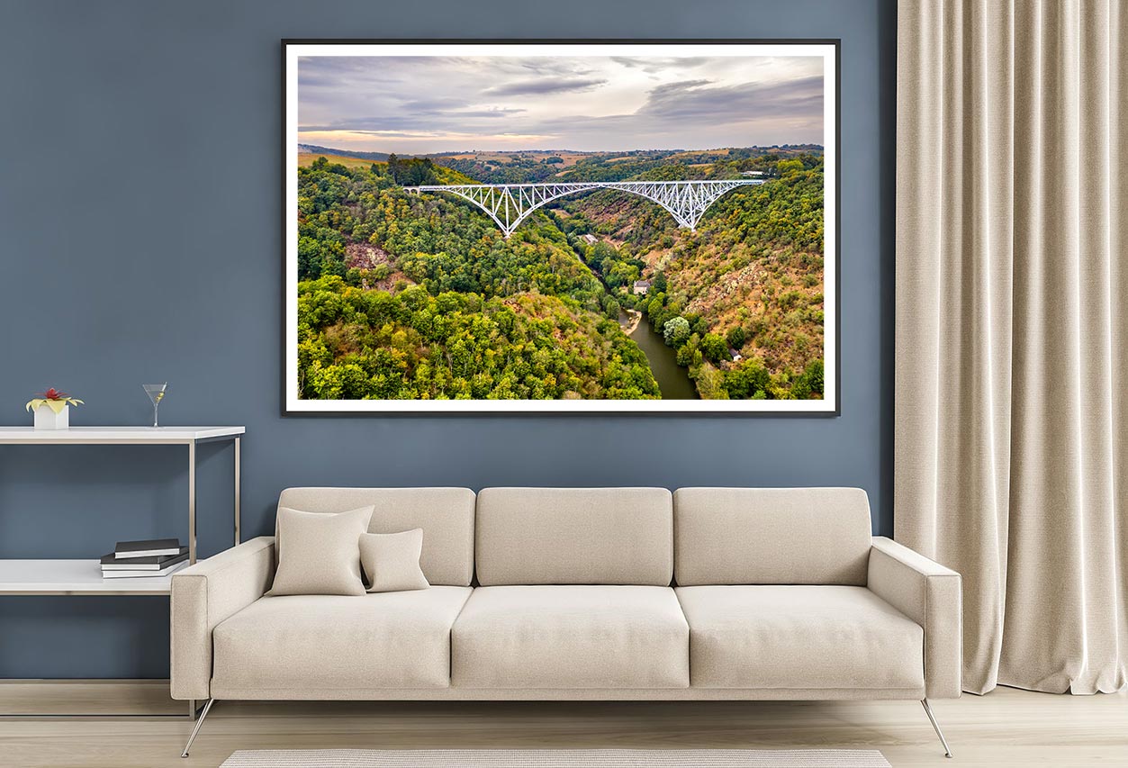 A Railway Bridge In Aveyron Home Decor Premium Quality Poster Print Choose Your Sizes