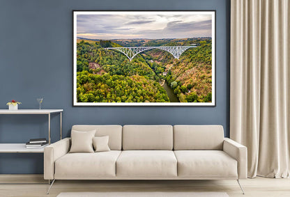 A Railway Bridge In Aveyron Home Decor Premium Quality Poster Print Choose Your Sizes