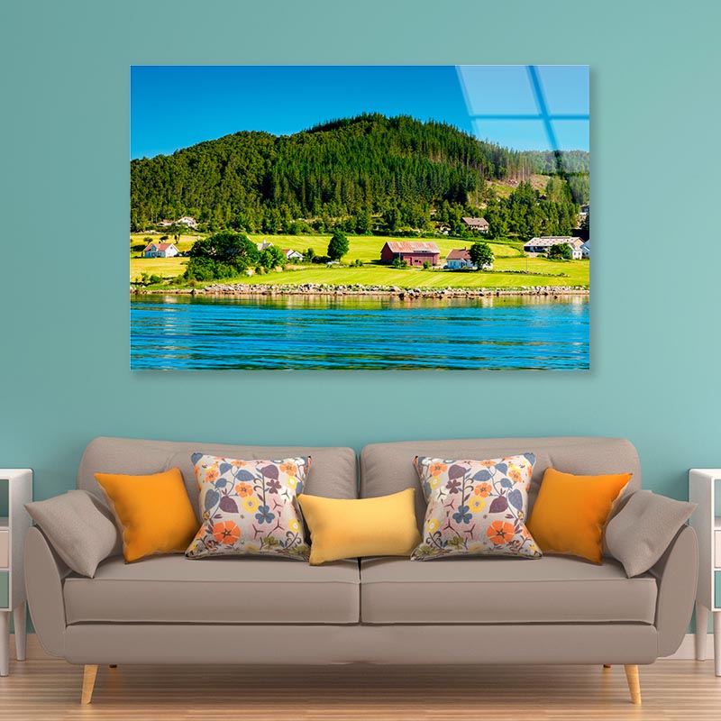 Beautiful Scenery at the Ferry Crossing Acrylic Glass Print Tempered Glass Wall Art 100% Made in Australia Ready to Hang